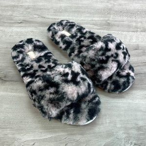 🍁 UGG 🍁 FLUFF SLIDE Il Leopard SLIPPERS